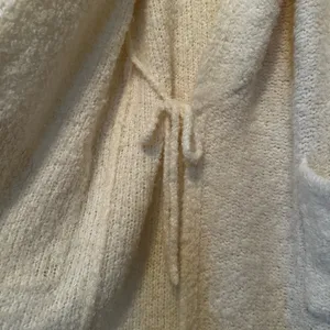 Vintage Victoria’s Secret Robe Mid Length Ivory Wool Blend Y2K Spa Loungewear thumbnail 4