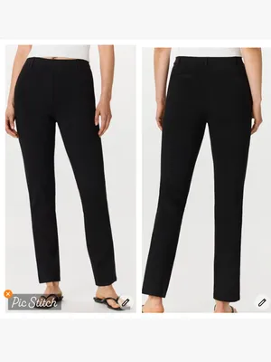 Quince Ultra Stretch Ponte Straight Leg Pants Black thumbnail 2