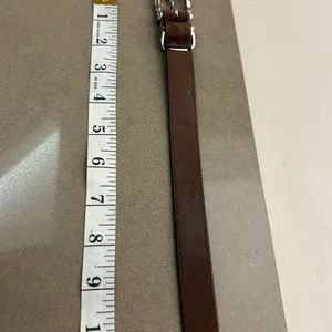 Belt Genuine Leather Brown and Silver Leather Belt-unisex thumbnail 5