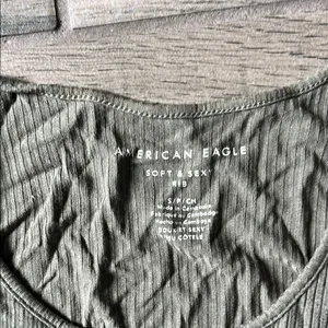 American Eagle Outfitters Green Crop Top Essential thumbnail 2