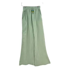 Staud‎ Wide Leg Sweatpants Sage Green Beaded Drawstring Waist Size XS **Flawed thumbnail 3