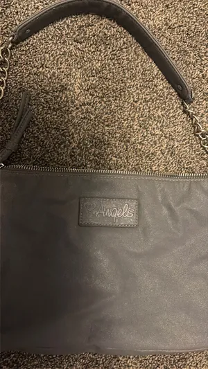 Vintage Angels grey rhinestone baguette shoulder bag Y2K thumbnail 4