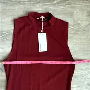 NEW REFORMATION Skylar Knit Mini Dress - Chianti Small thumbnail 4