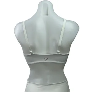 Gymshark Elevate White Twist Front Workout Activewear Bra Bralette Crop Top Sz S thumbnail 3