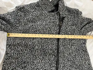 JustFab Black & White Marled Textured Asymmetrical Zip Coat 2X NWT thumbnail 9