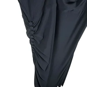 White House Black Market Black Draped Neckline Stretch Midi‎ Tank Dress Size 10 thumbnail 4