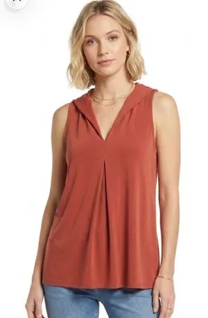 Green envelope apricot color top sleeveless size small thumbnail 1