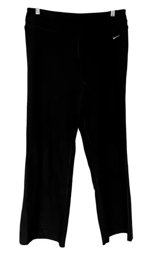 Nike dri-fit longline sweatpants women's size large black workout pants everyday thumbnail 1