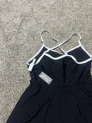 Almaga Women's Scoop Neck Tennis Dress Sleeveless Mini Athletic Dresses with Shorts Pockets Activewear Black Medium thumbnail 11