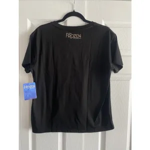Disney‎ Frozen Broadway Ice Queen Graphic Tee Womens Size S Black Rhinestone NEW thumbnail 5