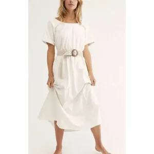 Free People Boho Bohemian Sexy Tie Back Open Back Maxi Dress Cream Size XS thumbnail 3
