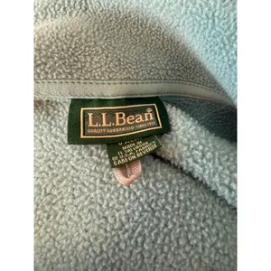 L.L. Bean Flull Zip Fleece Vest In Teal Blue Full-Zip Womens Medium Vintage thumbnail 3
