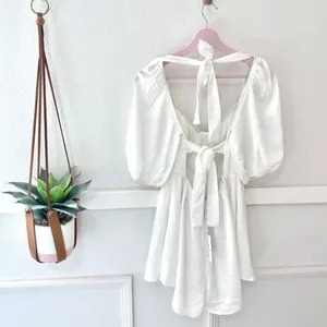 NWT Petal & Pup Billie Playsuit White Romper Size US 4 Coquette Cottagecore Soft thumbnail 9
