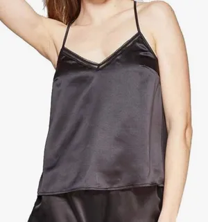 NWT Auden Black Sheer Chemise Tank‎ Top thumbnail 1