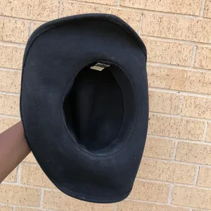Scala 100% Wool Felt Unisex Cowboy Cowgirl Hat Western Cap Black Silver Tone Buckle One Size thumbnail 3