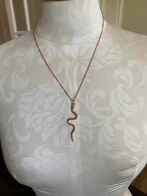 Gold Snake Necklace thumbnail 1