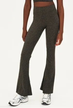 SPLITS59 Raquel Airweight High Rise Flare Leggings in Heather Gray 32" S $138 thumbnail 1