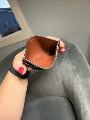 Burberry Black, Beige & Red Striped Card Holder thumbnail 4