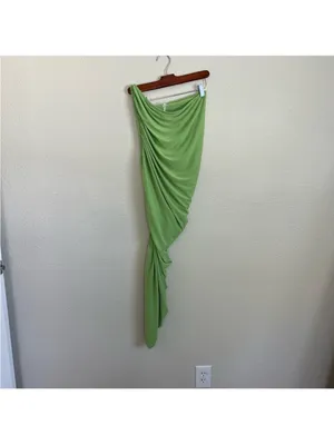 Norma Kamali Diana gown in green thumbnail 5