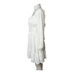 FOROLAV White Long Sleeve Mini Dress Size M NWT thumbnail 7