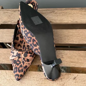 Jason Wu Leopard Print Pointed Toe Slingback Bow‎ Kitten Heels Sz 7 A39 thumbnail 8
