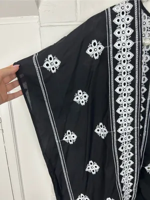 NWT Time & Tru Boho Swim Coverup/Kimono Plus Size XXL-XXXL thumbnail 5
