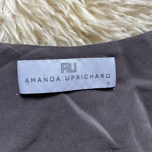 100% silk Amanda Uprichard long sleeved blouse tunic neutral gray thumbnail 2