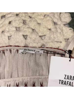 Zara Trafaluc New With Tags Smocked Knot Crop Top Spaghetti Straps Woman’s S thumbnail 6