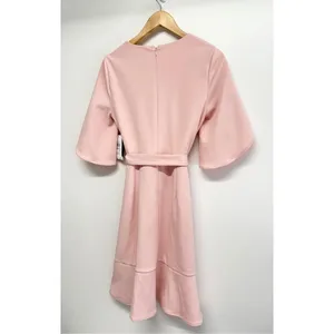DKNY Pink Tulip Sleeve Faux Wrap Ruffle Hem Dress Size‎ 6 NEW thumbnail 10