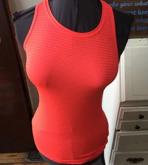 Athleta Renew ribbed racer back athletic tank top thumbnail 1