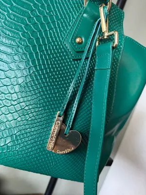 Cuore & Pelle Green Musette Snakeskin Satchel Handbag thumbnail 2