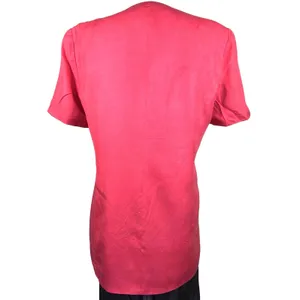 Vintage Marianna Womens 12 Hot Pink 100% Silk Short Sleeve Blazer Jacket 90s thumbnail 3