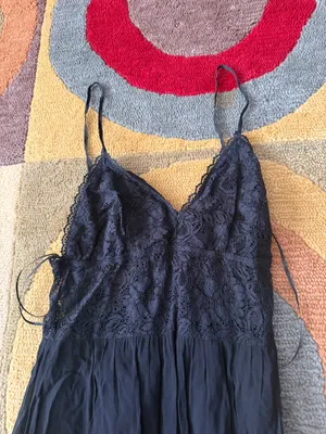 Reformation Black Lace Sheer Cutout Long Maxi Dress Spaghetti Straps Size 4 thumbnail 2