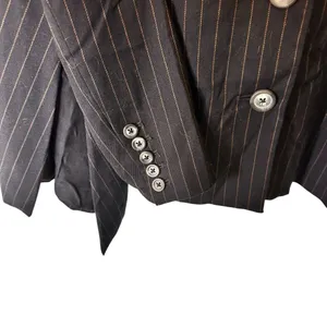 We The Free Black and Brown Pinstripe Blazer Size M thumbnail 8