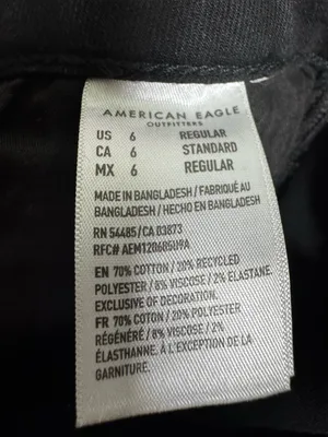 American Eagle Outfitters Black High-Rise Flare Button-Fly Jeans Size 6 thumbnail 5