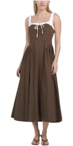 ✨MOON RIVER Two Tone Drop Waist Peakaboo Sz Large Dress✨ thumbnail 1