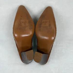 Frye Phoenix Mule‎ Cognac Leather Western Pointed Toe Block Heel 70740 Women 7M thumbnail 9