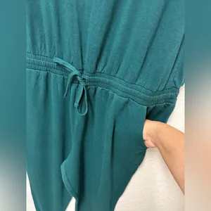 Everest Green Sleeveless Sweatpant Jumpsuit thumbnail 11