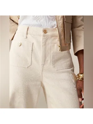 J.Crew Sailor denim trouser in ecru 27 thumbnail 3