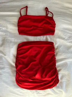 Red Two piece dress thumbnail 3