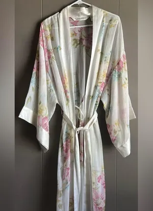 Victoria's Secret Collection Kimono Robe Women's Size L Floral Vintage 90s Robe thumbnail 1