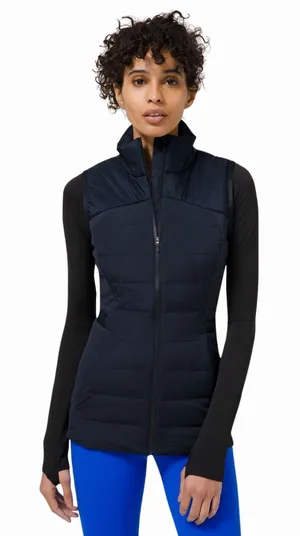 Lululemon Women Vest True Black Goose Down For It All Puffer Outdoor Size 14 thumbnail 1