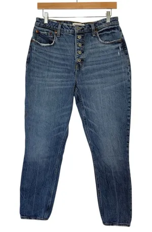 Abercrombie & Fitch The Skinny High Rise Curve Love‎ Button Fly Jeans Size 29 thumbnail 1