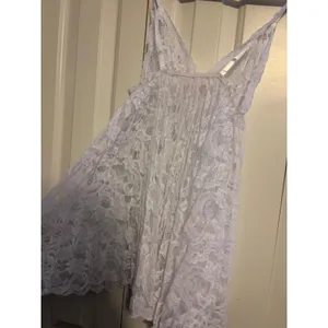 Vintage Fredericks of Hollywood White Lace Babydoll Chemise Pink Bow‎ Medium thumbnail 4