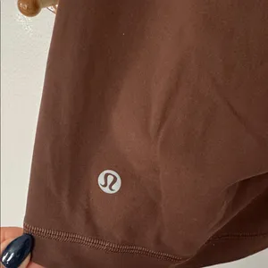 Lululemon Wunder Train Java Brown Biker Shorts Size 4 6” inseam thumbnail 2
