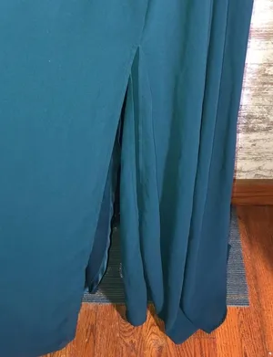Lulus bridesmaids Thoughts of Hue Emerald Green Surplice Maxi Dress medium​​ thumbnail 8