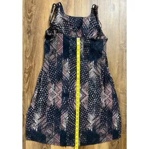 Kyodan Outdoor Leaf Print Mini Dress, Women's Size L‎ Navy Bra Built In Pockets thumbnail 5