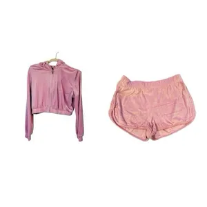 JUICY COUTURE Bling Shorts in Petal Pink Size (M)+DIVIDED Petal Pink Jacket Sz L thumbnail 2