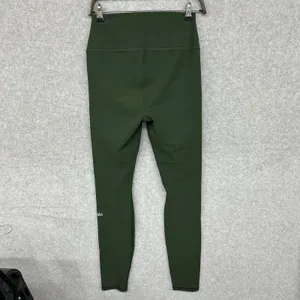 Alo Yoga High-Waist Ripped Warrior Legging in the color Hunter Green Size Large thumbnail 4