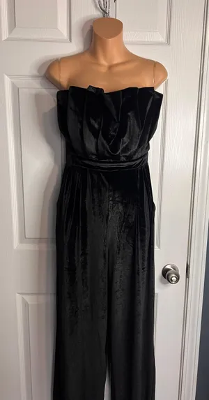 Black Velour Jumpsuit thumbnail 4